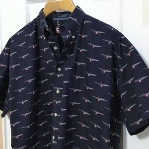 Ralph Lauren Chaps Wings Short Sleeve Shirt Large